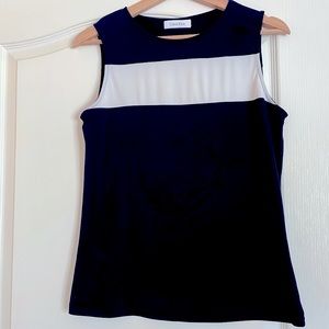 Calvin Klein colour block sleeveless top, size S